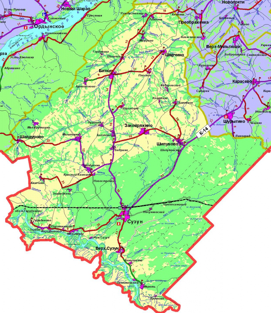 Карта суземского района подробная